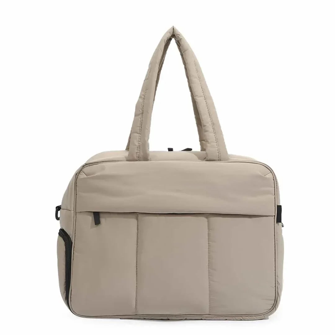 Duffel Weekender Bag Large Capacity Women Multifunction Leisure Travel Puffer Tote Gym Bag Carry on Bag with A Shoe Compartment