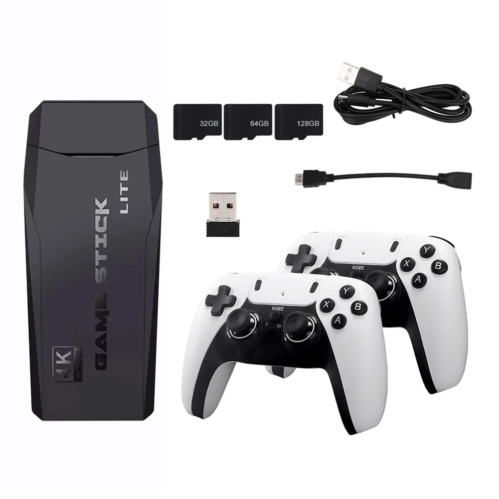 M8 PRO 4K Video Game Console Wireless Controller Gamepad Built-in 10000+ Games Handheld Game Player HD TV Game Stick for PS1 GBA