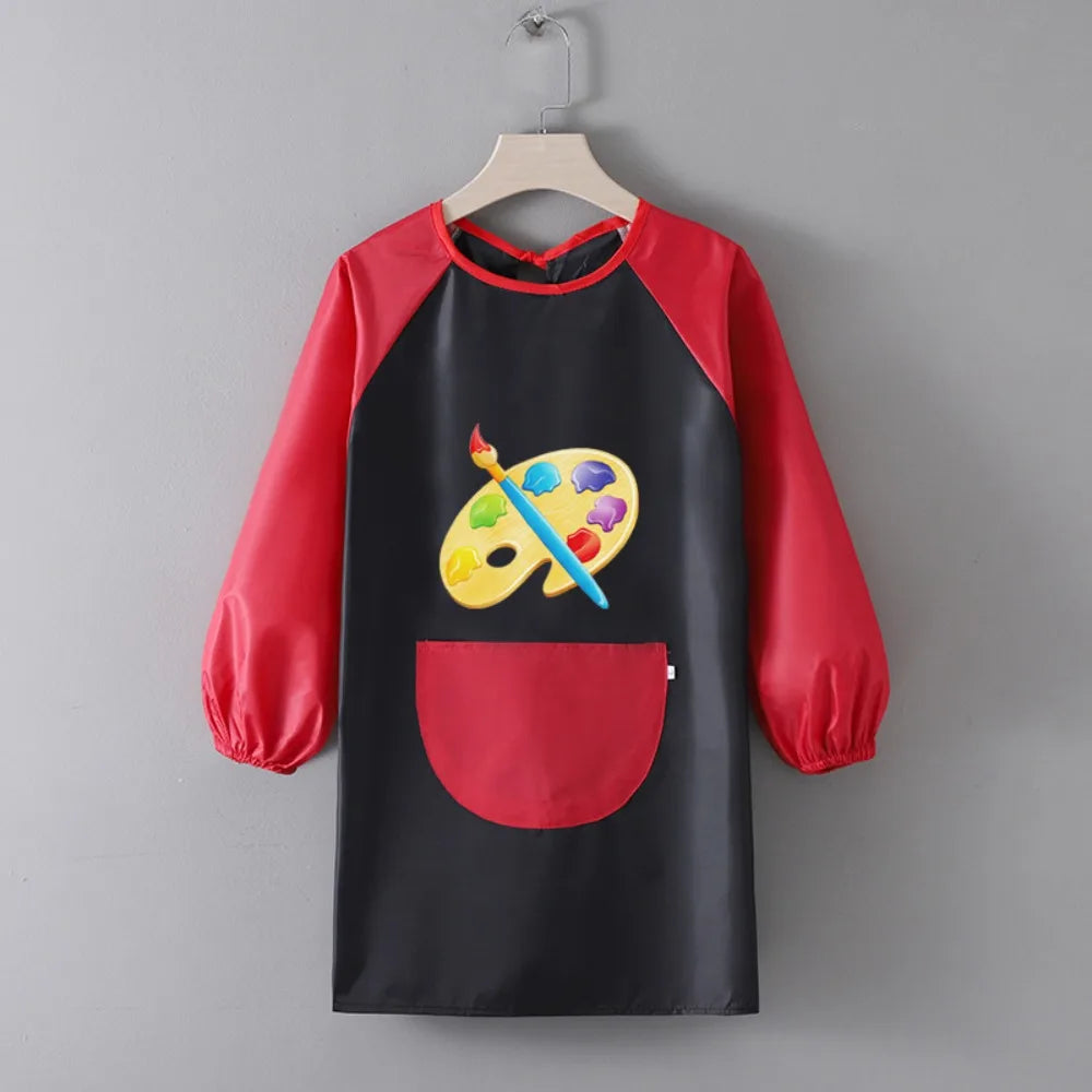 Gifts Polyester Kids Painting Apron Waterproof Long Sleeved Cooking Apron Cosplay Costume Baking Bibs