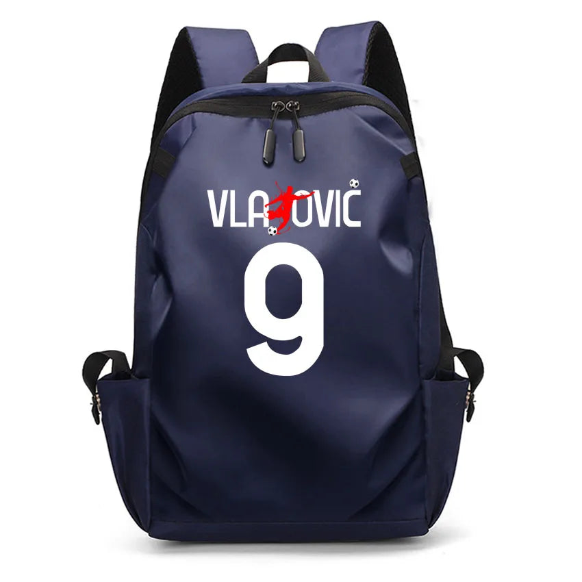 Men Laptop Backpacks Oxford High School Rucksack Boy girl Student Backpack Soccer Superstars DIM RIA Number 22 Printed usb