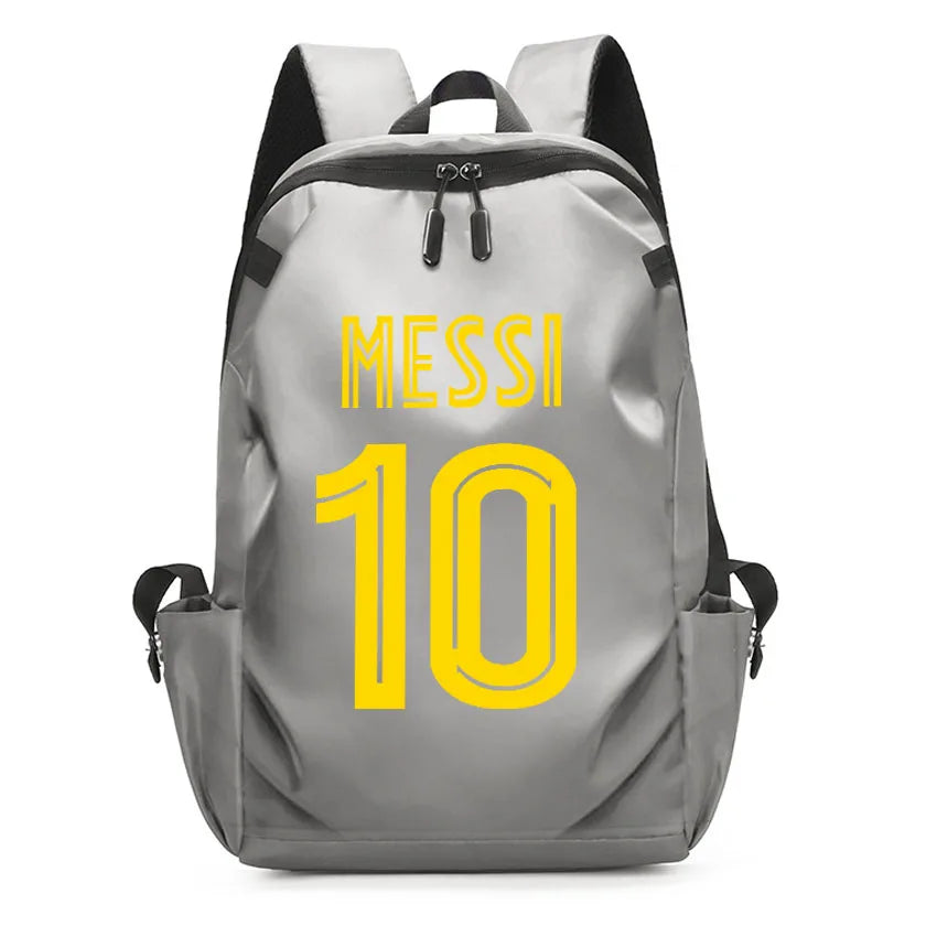 Football Super Stars MESSI Backpack Boy Girl Unisex College Student Backpack Women Men Laptop Teens Student USB Port Rucksack