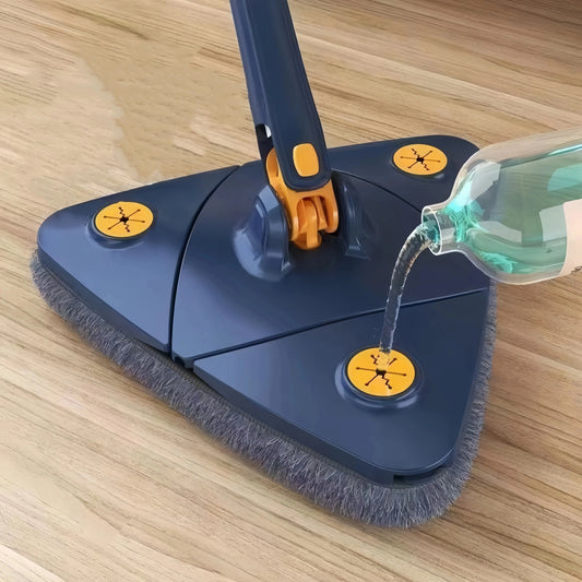 Triangle 360 Cleaning Mop Adjustable Telescopic Household Ceiling Cleaning Brush Tool Self Draining Cleaning Tiles and Walls