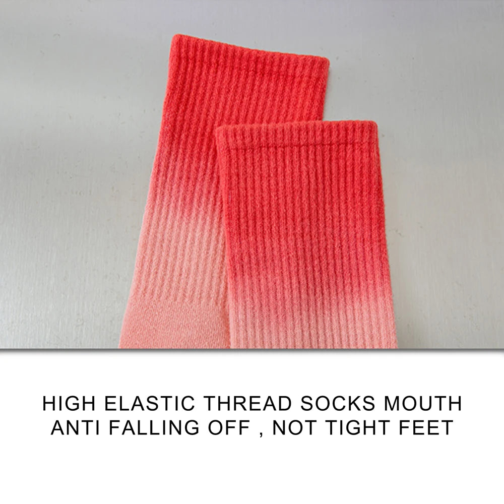 Colourful Women Sports Socks Cotton Mid-tube Bottom Professional Non-slip Silicone Indoor Fitness Socks Dance Pilates Yoga Socks