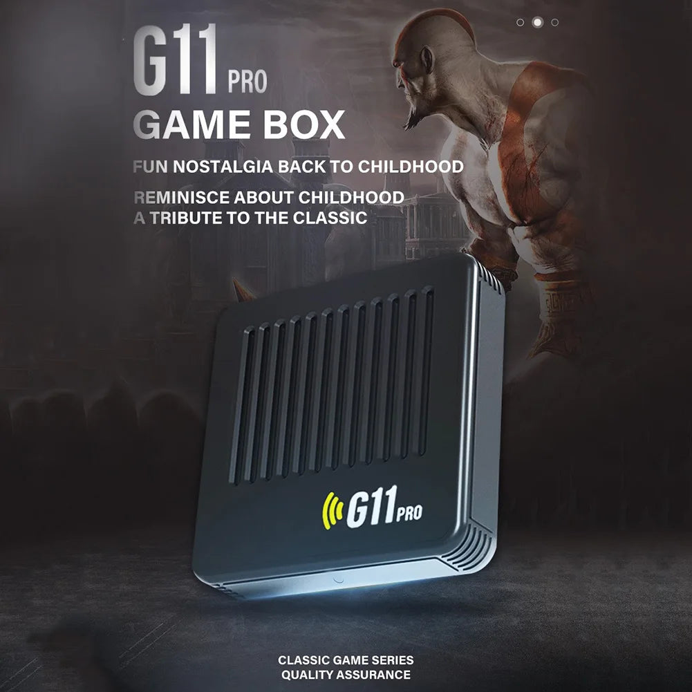 G11 Pro Retro Home Console Built in 10000+ Retro Games Plug and Play 4K HDMI-Compatible Output with 2.4G Wireless Dual Gamepad