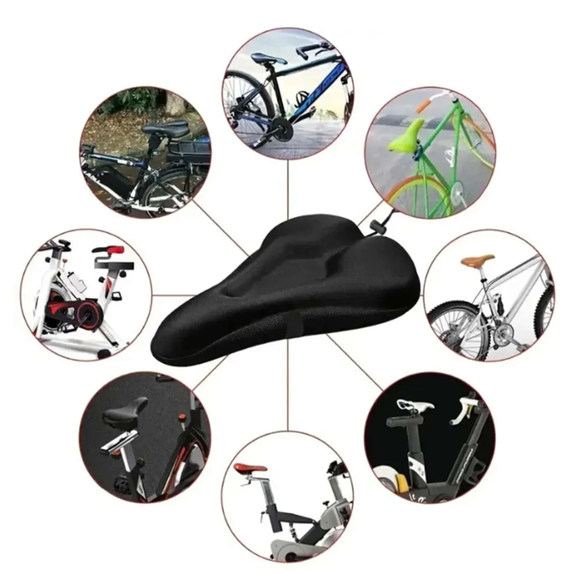 Bicycle Seat Cover Thickened Soft Gel Seat Cover Road Bike Mountain Bike Thickened Soft Cushion Bicycle Breathable Seat Cover