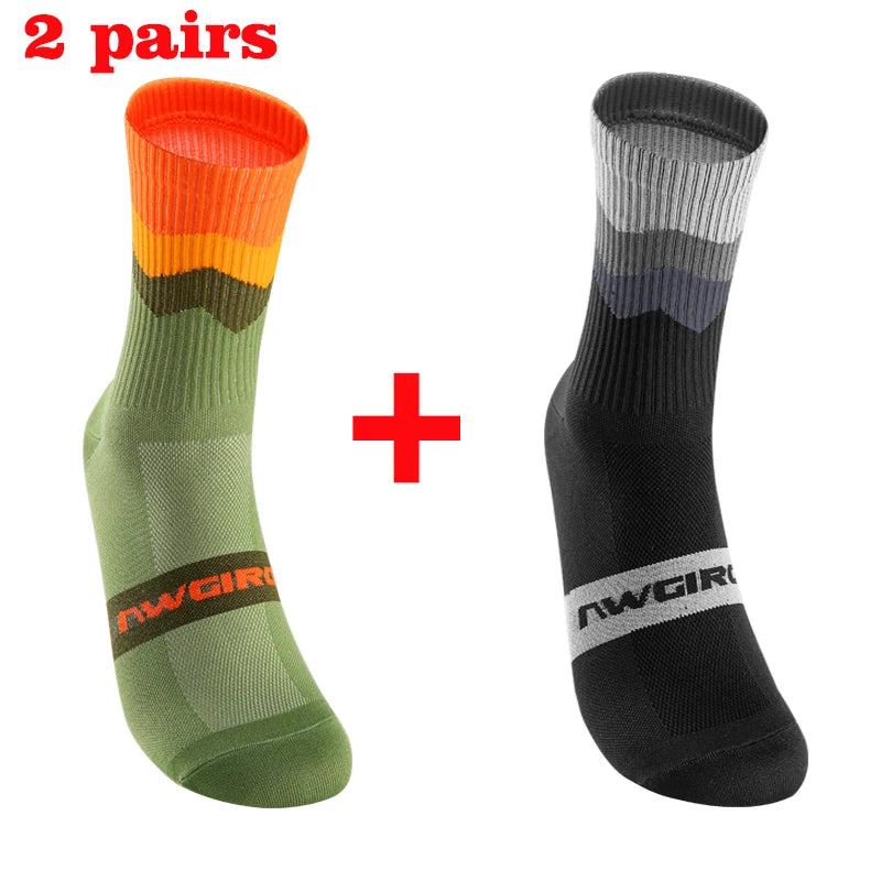 2pairs Professional Cycling Socks Breathable Road Bicycle Socks Men Women Outdoor Sports Racing e Compression Cycling For Women