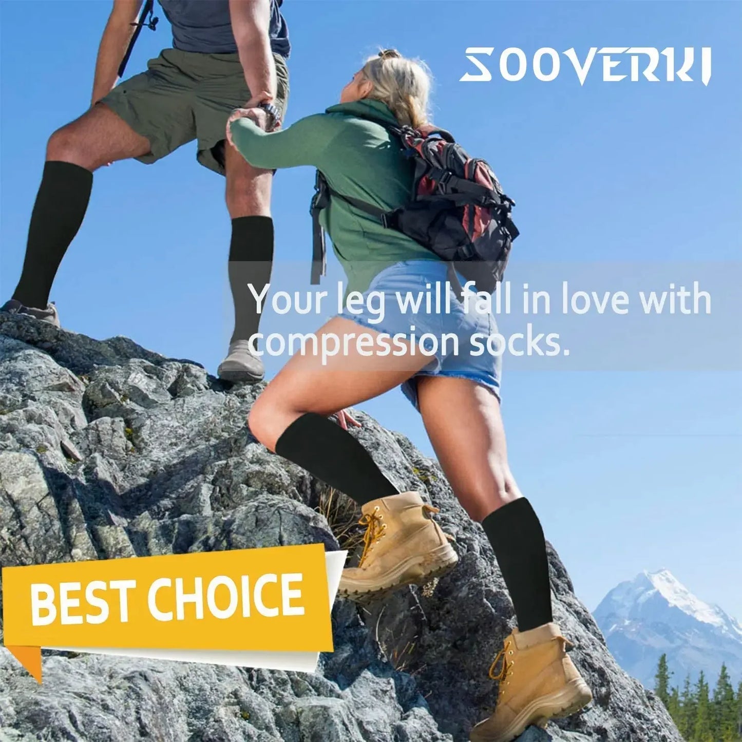 5 Pair Compression Socks Men Running Sport Socks Knee High 20-30mmHg Medical Edema Varicose Veins Women Compression Stocking