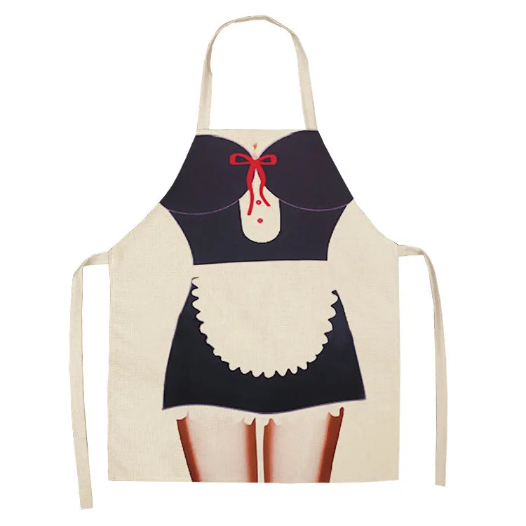 1 Pcs Sexy Female Superhero Printed Cotton Linen Apron Captain Waistline Adult kids Sleeveless Halter Apron Capitaine Amerique