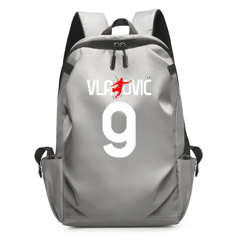Men Laptop Backpacks Oxford High School Rucksack Boy girl Student Backpack Soccer Superstars DIM RIA Number 22 Printed usb