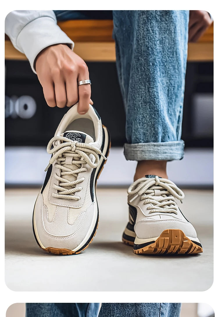 2025 Spring Men's Brand Sneaker Comfortable Platform Sports Shoes Men Non-Slip Breathable Running Shoes Man zapatillas de hombre
