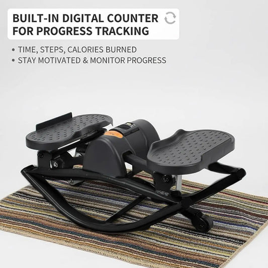 Rock Stepper Exercise Equipment Portable Silent Lateral Stepper Machine for Home Apartment Dorm Office Gym Legs Abs Glutes Women