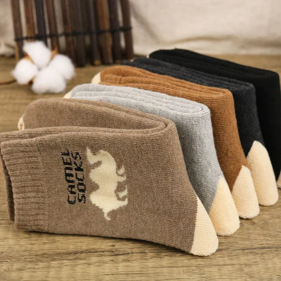 5 Pairs Men Winter Socks Thickened Fleece Terry  Casual Comfortable Calcetines Keep Warm High Quality Long Socks For Men