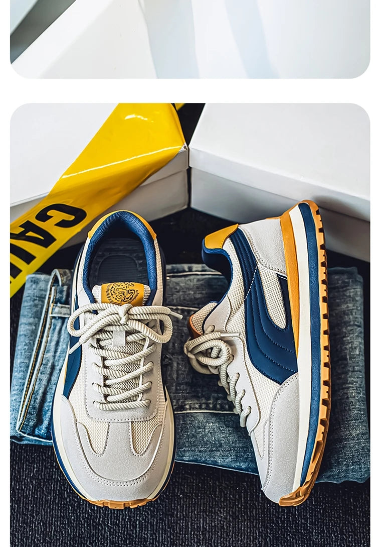 2025 Spring Men's Brand Sneaker Comfortable Platform Sports Shoes Men Non-Slip Breathable Running Shoes Man zapatillas de hombre