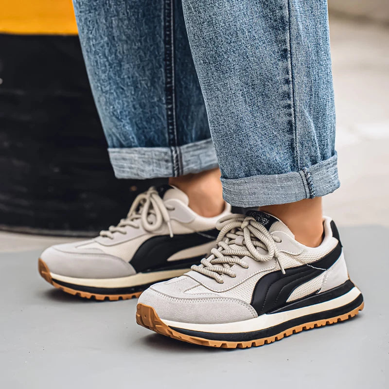 2025 Spring Men's Brand Sneaker Comfortable Platform Sports Shoes Men Non-Slip Breathable Running Shoes Man zapatillas de hombre