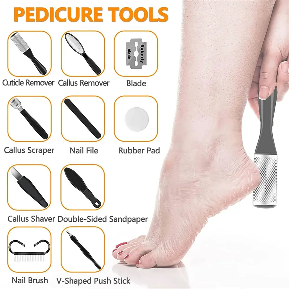 Electric Callus Remover Professional Foot File Grinder Pedicure Machine Rechargeable Heel Cracked Dead Skin Scrubber 3 Heads
