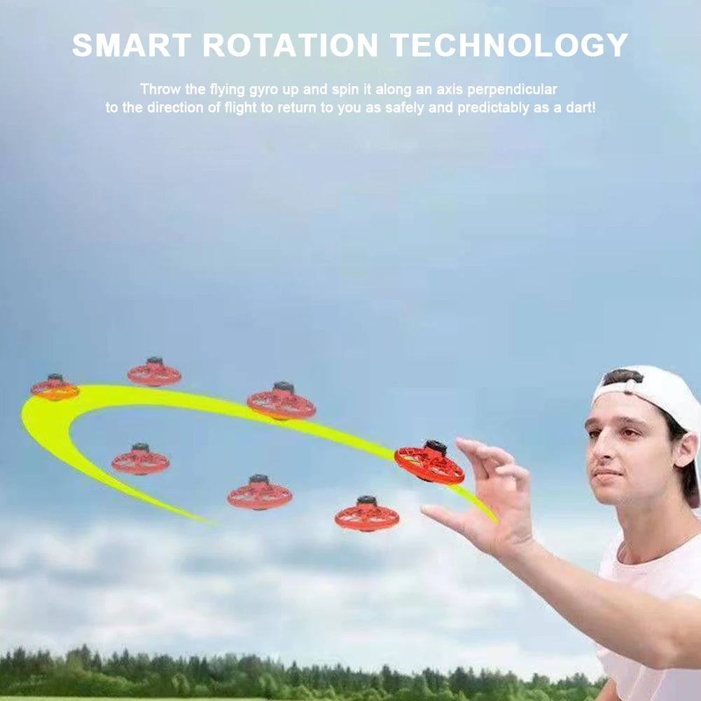 1-5PCS Fingertip Flying Gyro 360° Rotating Helicopter Spinner Toy 100mAh with LED Lights for Adult Kids Decompression Toy