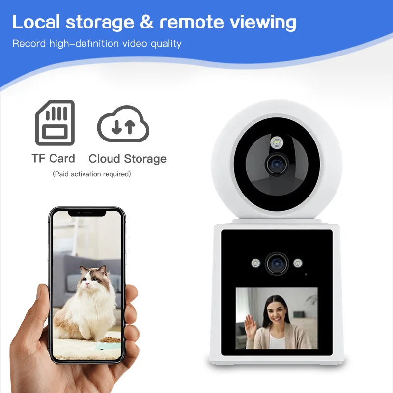 SZSINOCAM 3MP Wireless WIFI Security Camera Video Call Baby Safety Protection Monitor Screen Button Call PTZ Auto Tracking
