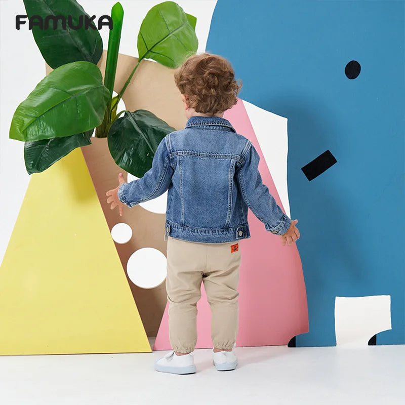 Children's Clothing Spring Autumn Kids Denim Jacket Boys Girls' Tops Fashion Casual Jacket Coat
