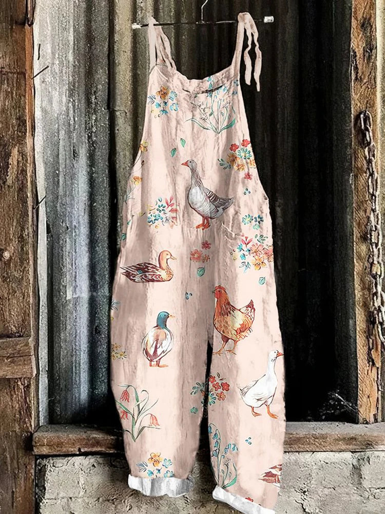 Colorful Fish Print Sexy Adjustable Jumpsuit Shorts Urban Street Trend Women's Pants Casual Adjustable Jumpsuit Pants S-5XL