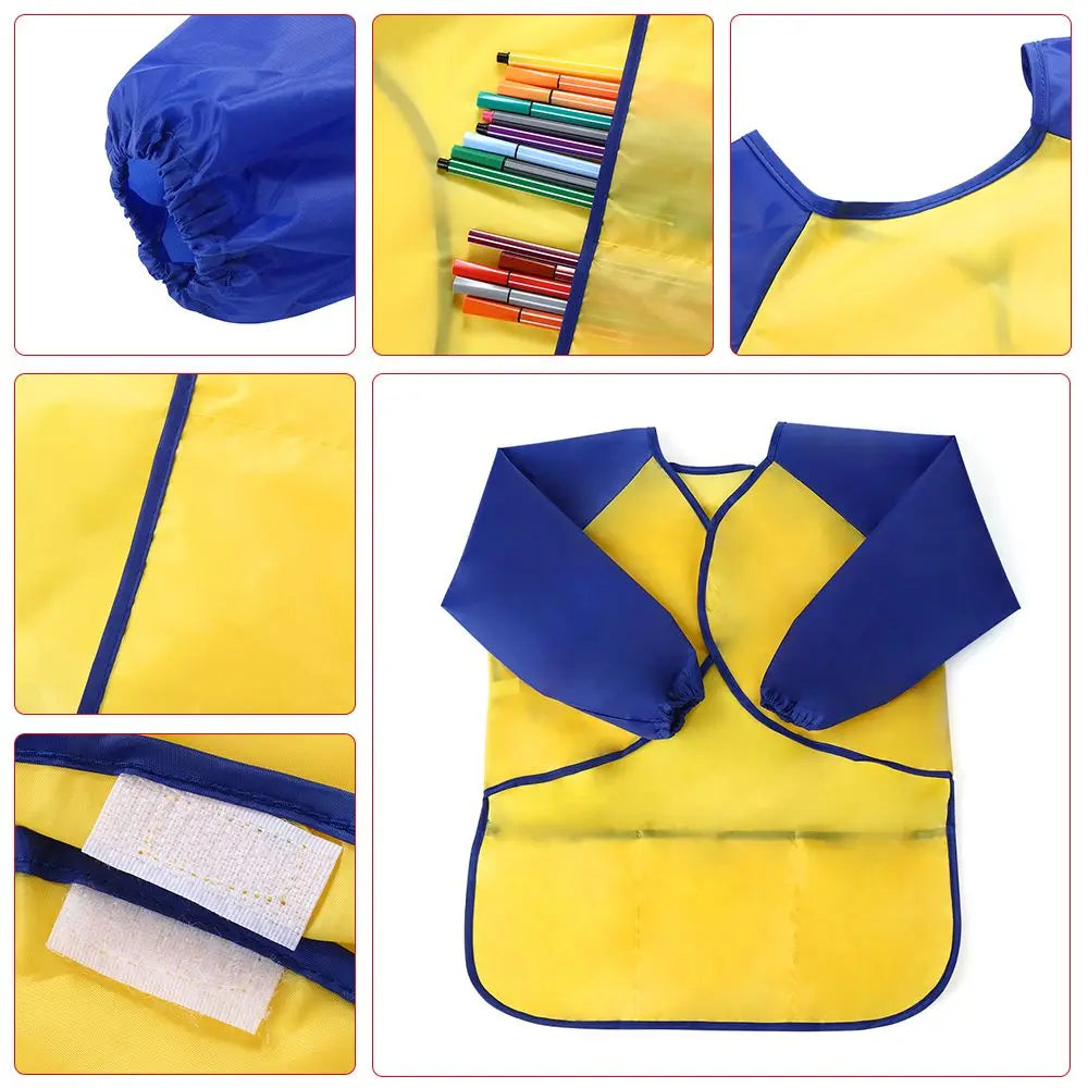 Children Art Baking Craft Kitchen Waterproof Art Kids Painting Apron Cooking Bib