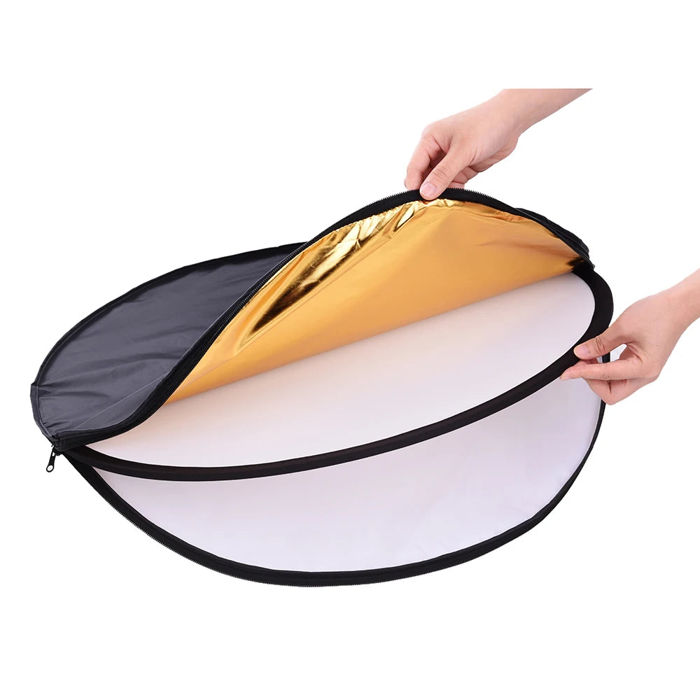 Andoer 24" 60cm Disc 5 in 1 (Gold, Silver, White, Black, Translucent) Multi Portable Collapsible Photography Studio Photo Light