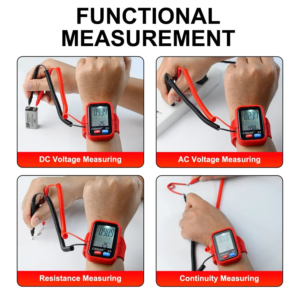 NASAN Digital Multimeter AC/DC Meter Voltage Resistance Meter Electrician LCD Backlight Test Professional Electrical Tester Tool