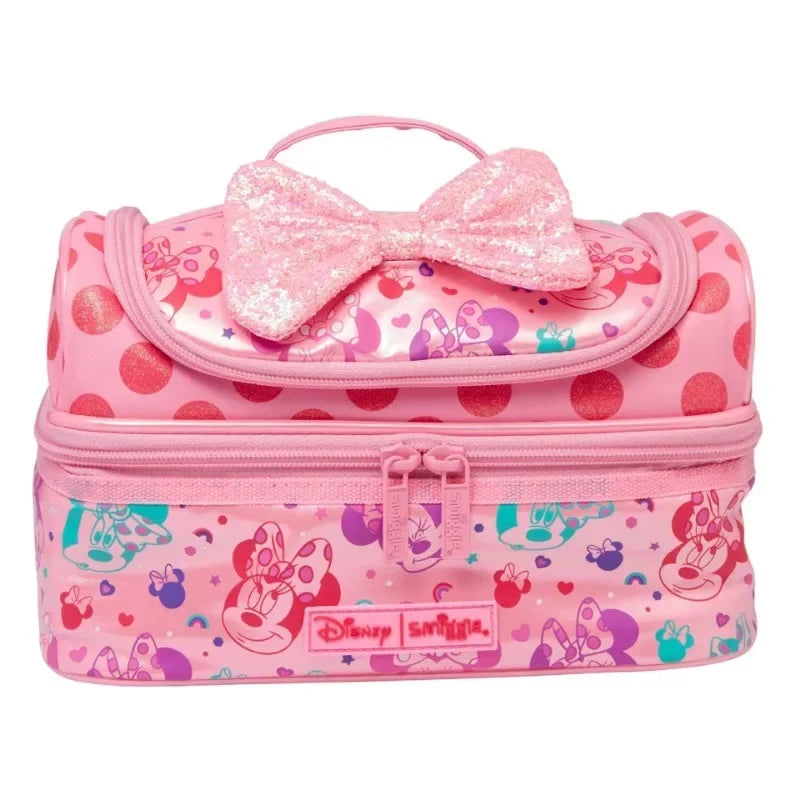 Cartoon Australia Smiggle Disney Minnie Girls Student School Bag Stationery Pen Case Lunch Bag Double Shoulder Backpack Gift