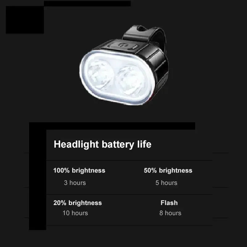 Cycling Bicycle Front Rear Light Set Bike Defense Flashlight Stick MTB Waterproof Taillight LED Lantern Bicycle Accessories