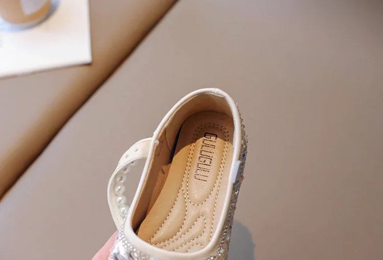 2025 New Fashionable Stylish Princess Crystal Shoes For Girls Children's Dance Kids Shoes Wholesale Medium