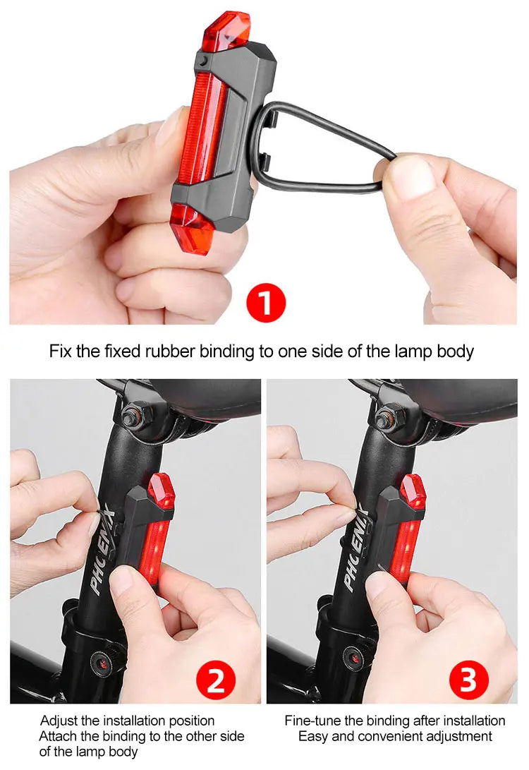 Cycling Bicycle Front Rear Light Set Bike Defense Flashlight Stick MTB Waterproof Taillight LED Lantern Bicycle Accessories