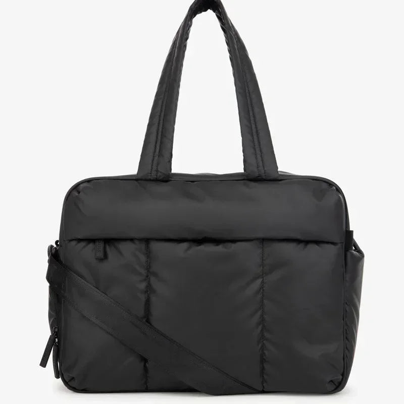 Duffel Weekender Bag Large Capacity Women Multifunction Leisure Travel Puffer Tote Gym Bag Carry on Bag with A Shoe Compartment
