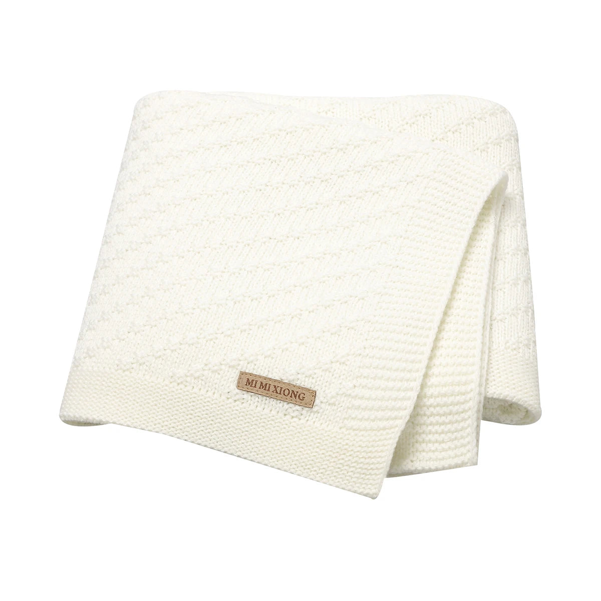 Solid Color 70 cm * 90 cm 0-24 Months Newborn Baby Swaddle Wraps Soft Infant Security Blankets Knitted Acrylic Baby Blankets