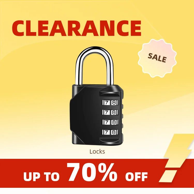 Clearance_1 Pack 4 Digit Combination Lock, Locker Lock, Padlock Outdoor Indoor, Waterproof Design, for School, Gym Or Sports Loc