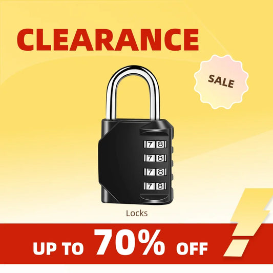 Clearance_1 Pack 4 Digit Combination Lock, Locker Lock, Padlock Outdoor Indoor, Waterproof Design, for School, Gym Or Sports Loc