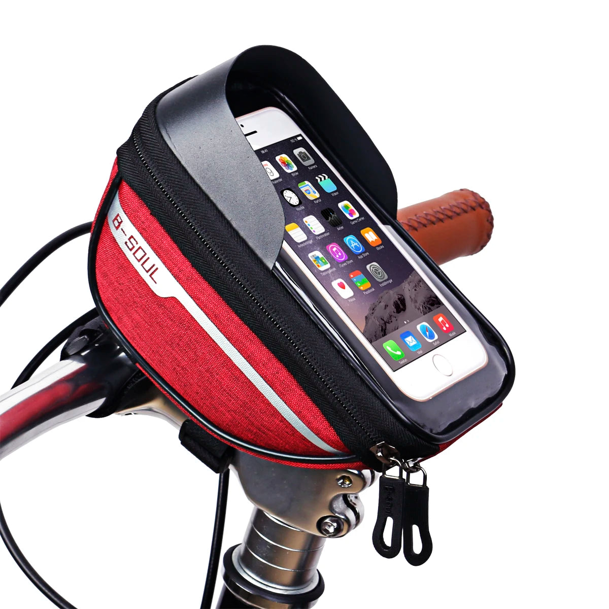 B-SOUL Bicycle Bag Front Bag Handlebar Bag Mobile Phone Bag Horizontal Bag Mountain Road Bike Riding Accessories