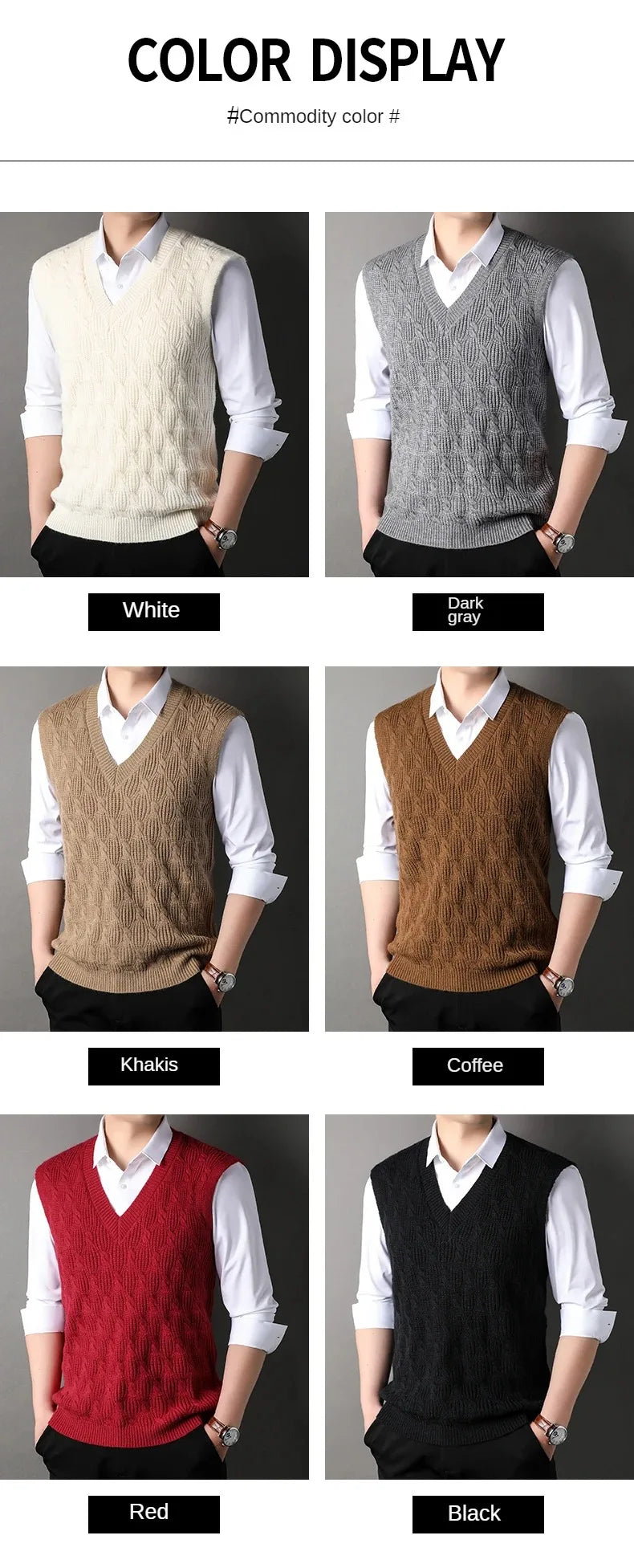 High End New Autum Winter Fashion Brand Knit Pullover V Neck Argyle Sweater Vest Mens Designer Sleeveless Casual Men Clothing
