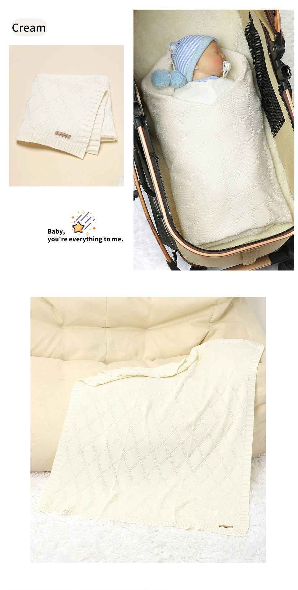 Cotton Baby Blankets Super Soft Newborn Infant Boy Girl Stroller Nursery Cover Quilts 90*70cm Toddler Outdoor Throw Playing Mats