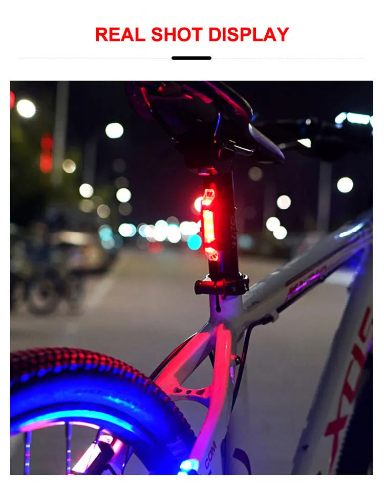 Cycling Bicycle Front Rear Light Set Bike Defense Flashlight Stick MTB Waterproof Taillight LED Lantern Bicycle Accessories