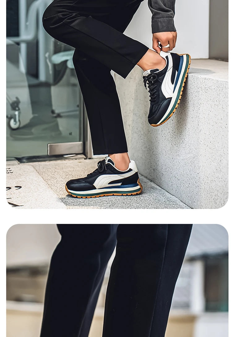 2025 Spring Men's Brand Sneaker Comfortable Platform Sports Shoes Men Non-Slip Breathable Running Shoes Man zapatillas de hombre
