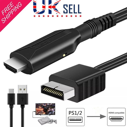 For Playstation 2 HDMI-Compatible Adapter HD Game Console Audio Video Converter Supports for PS2/PS1 Display Modes for HDTV PC