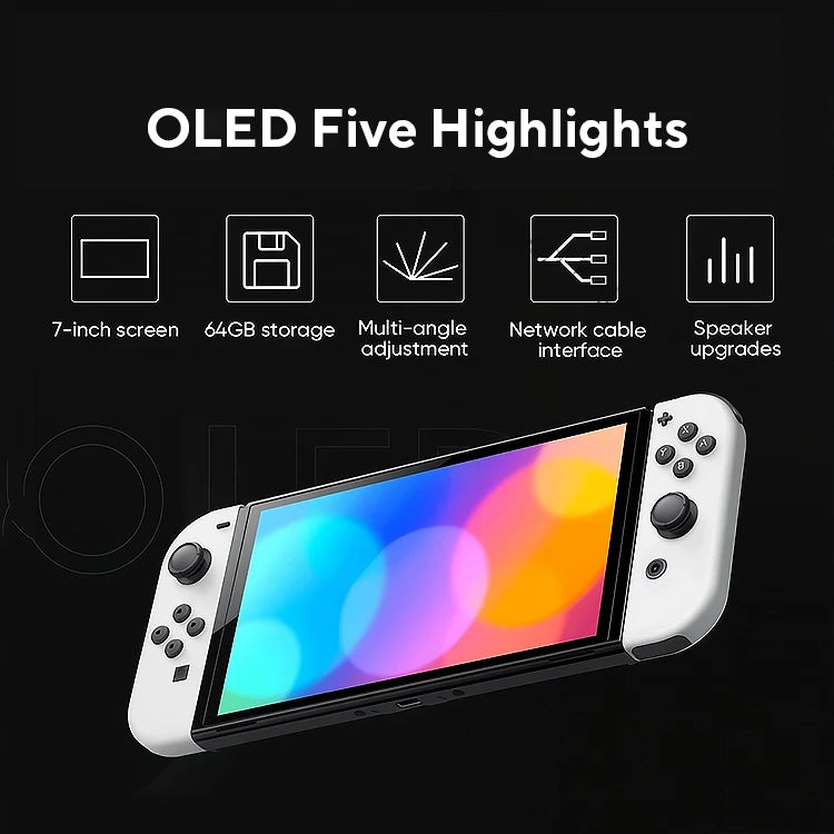 Nintendo Switch OLED Game Console 64GB 7-inch OLED Display