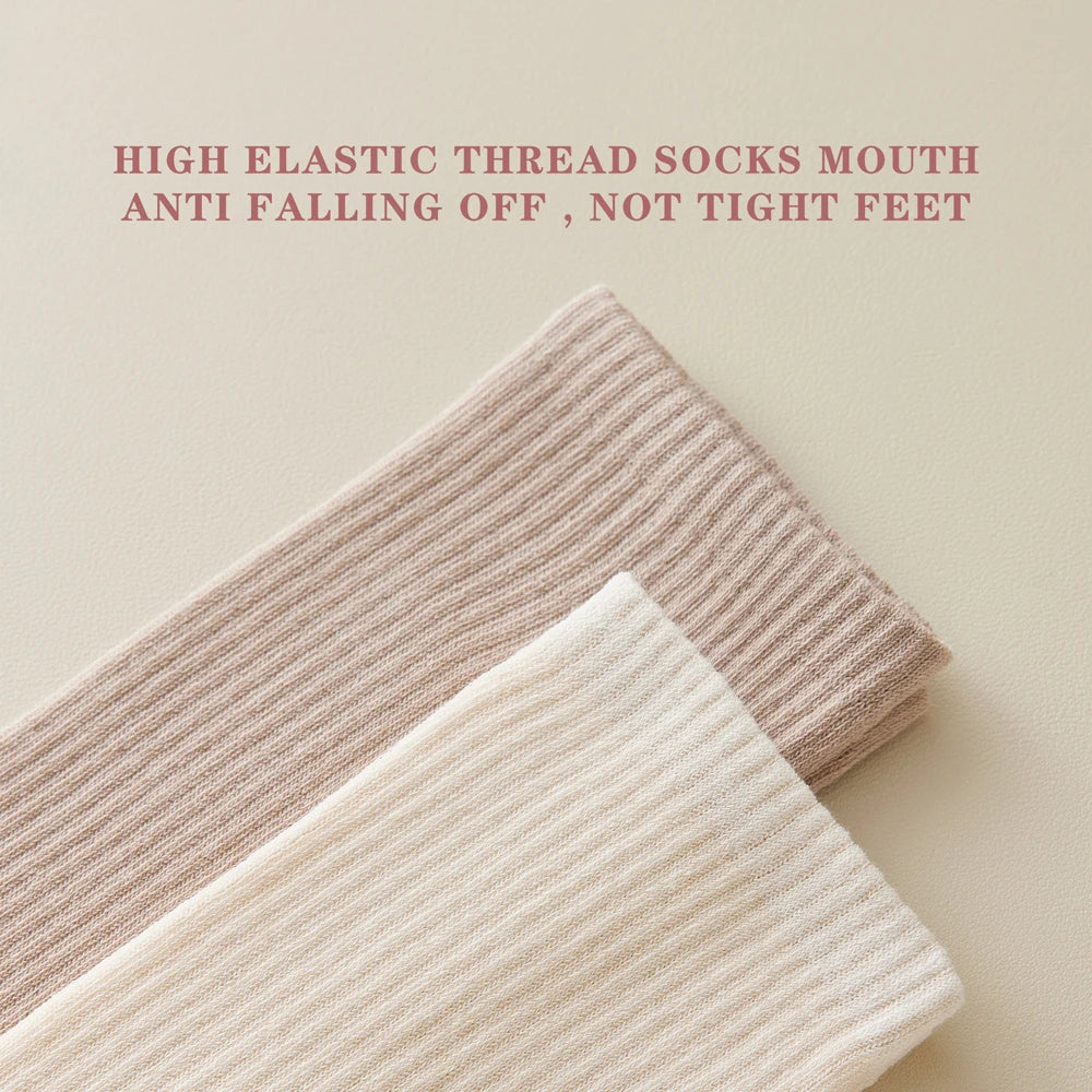 1 Pairs Spring-Autumn Trend Compression Calf Socks Women Heart Print Cotton High Socks Odor-Resistant for Slimming Legs All-Day