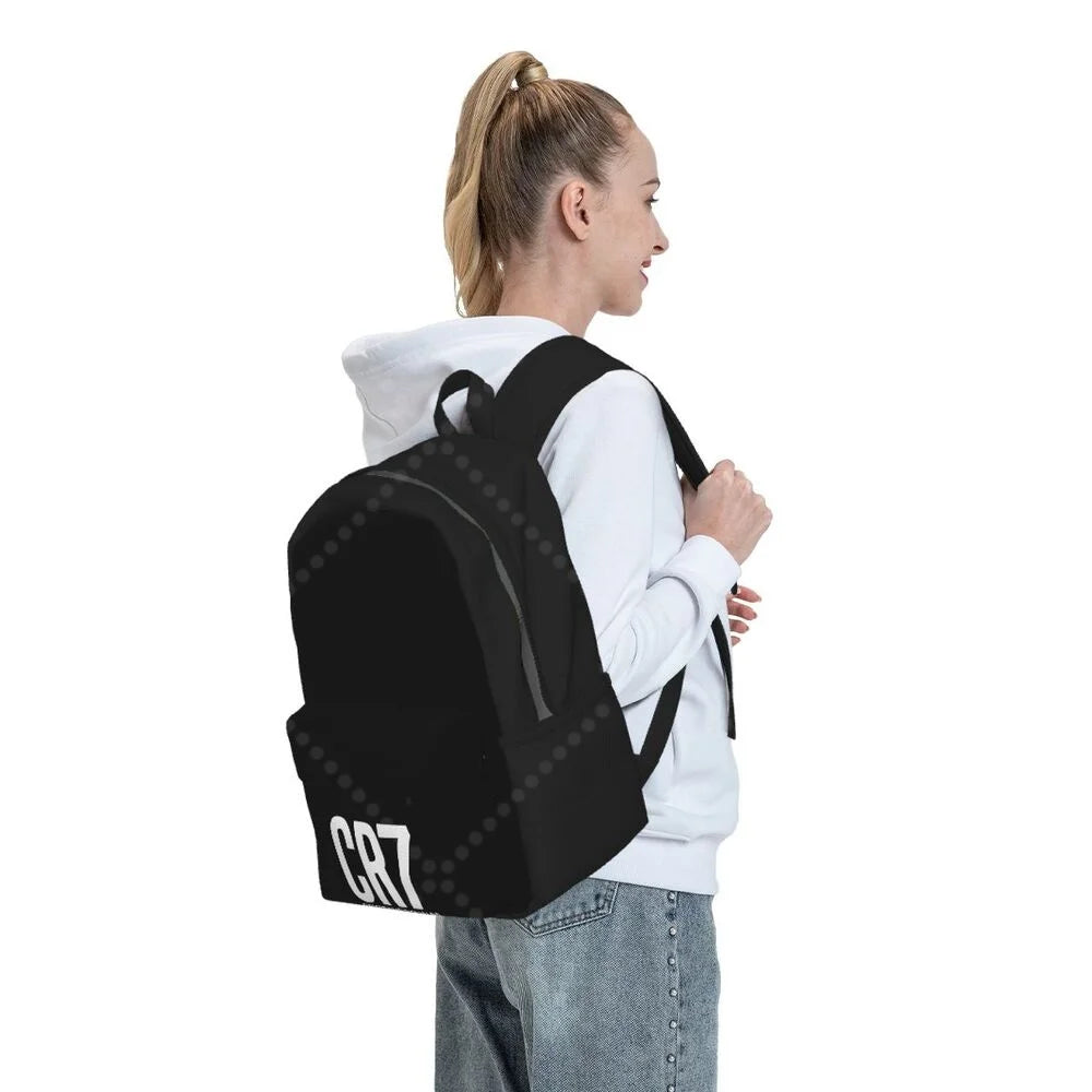 Cristiano Ronaldo CR7 Backpacks Lightweight School Bag Student Bookbag Unisex Laptop Daypacks for Travel Hiking Camping