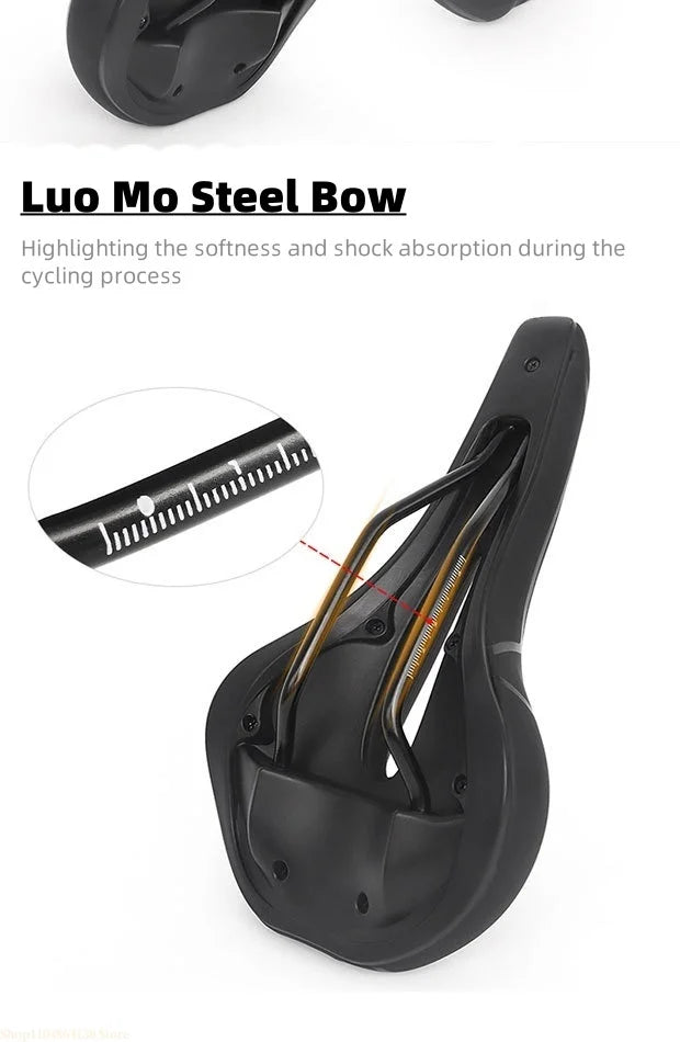 Bicycle seat pad thickened and waterproof universal mountain road seat pad shock-absorbing ball model charging tail light design