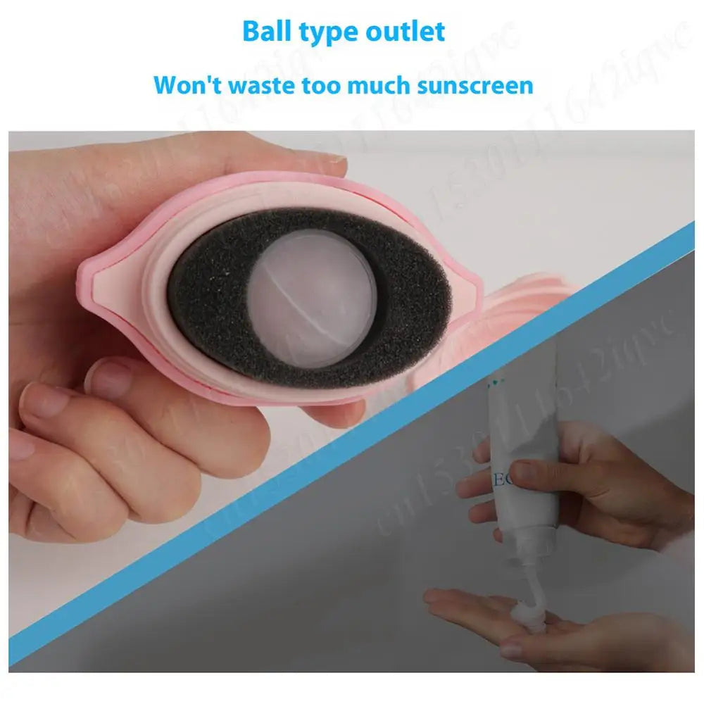 55ML Sunscreen Applicator Portable Refillable Roll on Sponge Applicator Silicone Suncream Lotion Applicators for Family Travel