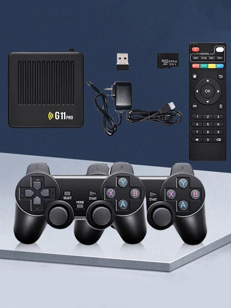 G11 Pro Retro Home Console Built in 10000+ Retro Games Plug and Play 4K HDMI-Compatible Output with 2.4G Wireless Dual Gamepad