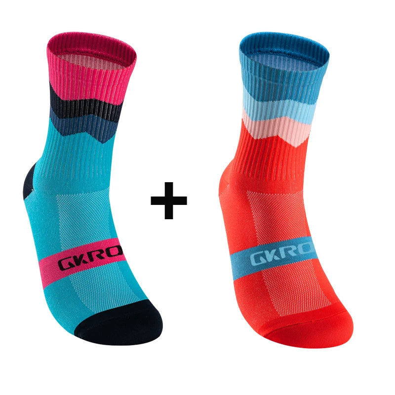 2pairs Professional Cycling Socks Breathable Road Bicycle Socks Men Women Outdoor Sports Racing e Compression Cycling For Women