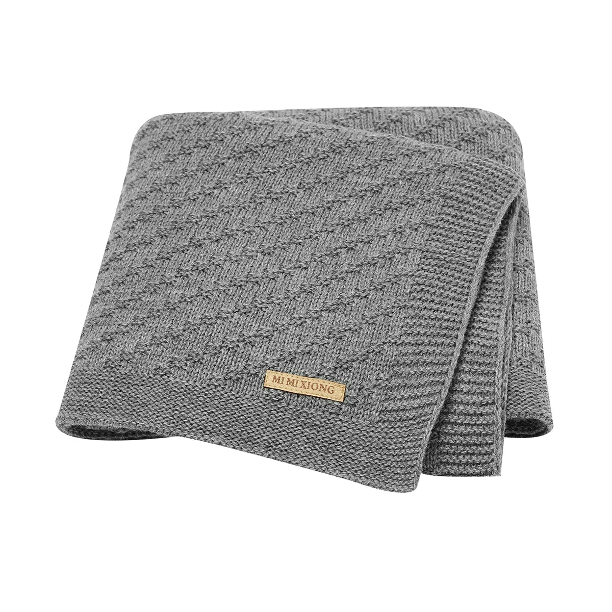 Solid Color 70 cm * 90 cm 0-24 Months Newborn Baby Swaddle Wraps Soft Infant Security Blankets Knitted Acrylic Baby Blankets