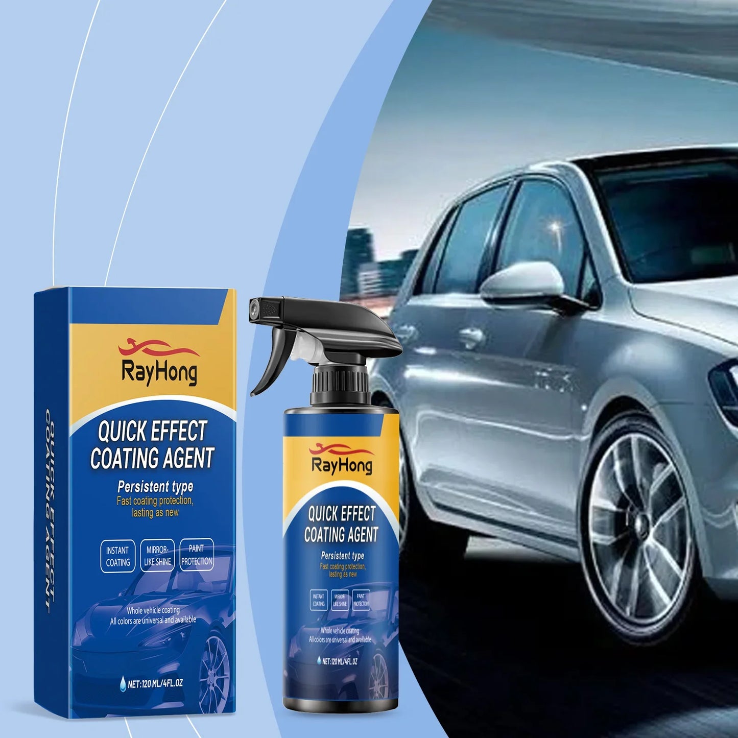Car Coating Spray Multi-Functional Coating Renewal Agent 120ml Coating Agent Spray High Protection Quick Car Scratch Remover