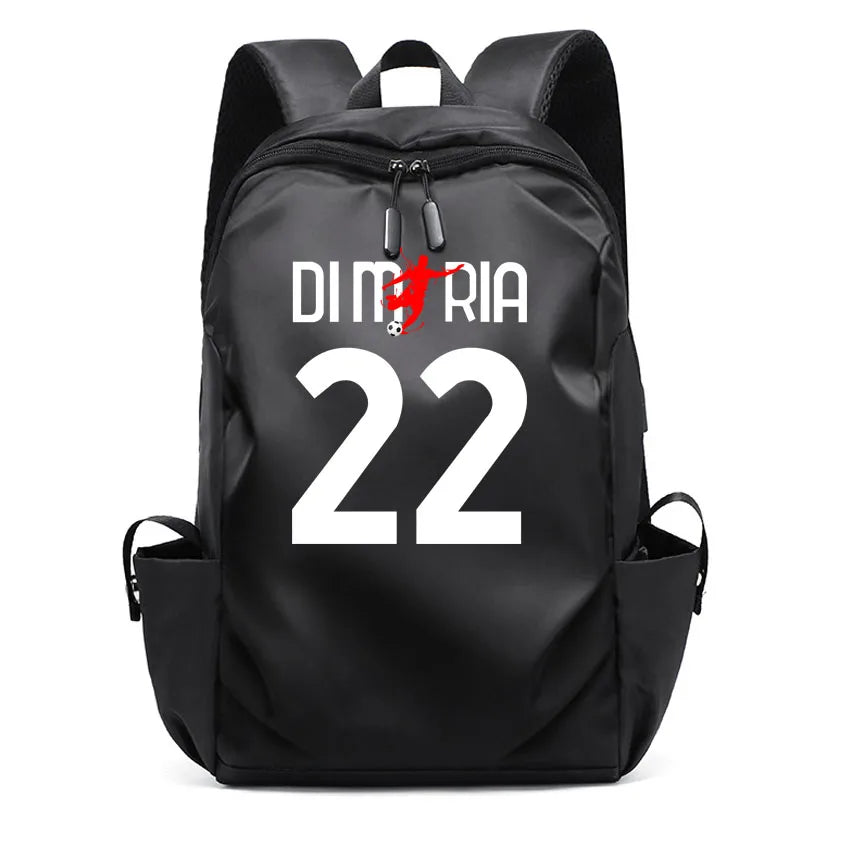 Men Laptop Backpacks Oxford High School Rucksack Boy girl Student Backpack Soccer Superstars DIM RIA Number 22 Printed usb